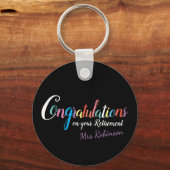 Porte-clés Félicitations pour la retraite des enseignants (Recto)