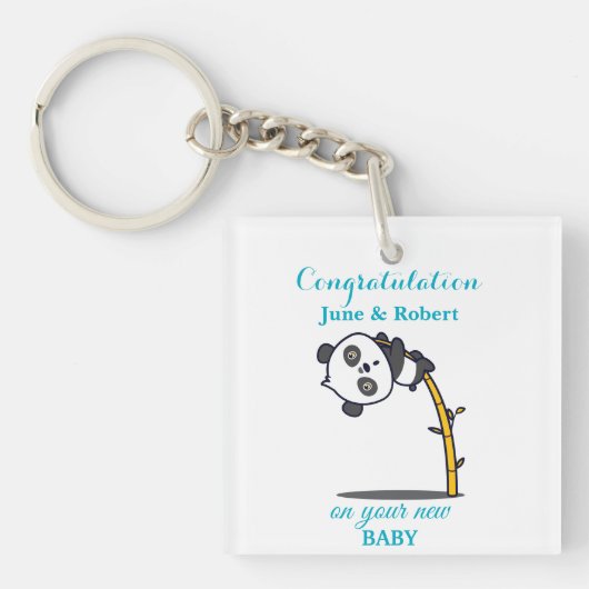 Porte-clés félicitations pour le nouveau bébé (Devant)