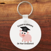 Porte-clés Félicitations pour votre diplôme ! Cochon (Recto)