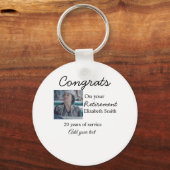 Porte-clés Félicitations pour votre retraite ajouter le nom d (Verso)