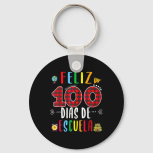 Porte-clés Feliz 100 Dias De Escuela Tee Espagnol 100 Jours D