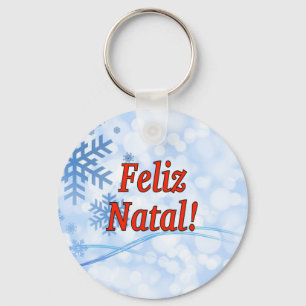 Porte-clés Feliz Natal ! Joyeux Noël en portugais rf