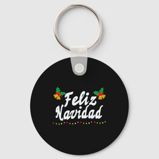 Porte-clés Feliz Navidad Famille de Noël Hommes Femmes Enfant (Recto)