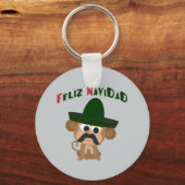 Porte-clés Feliz Navidad ! Singe mignon (Recto)
