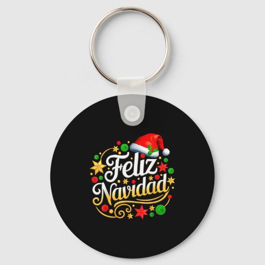 Porte-clés Feliz Navidad Spanish Mexican Christmas Xmas Holid (Recto)