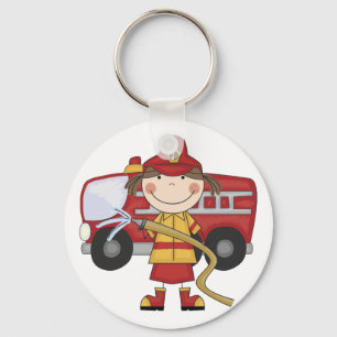 Porte-clés Female Firefighter T-shirts and Gifts