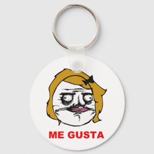Porte-clés Femelle blonde je visage comique Meme de rage de