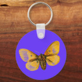 Porte-clés femelle de Bombyx quercus (Recto)