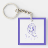 Porte-clés Féminine Céleste de Rêve  (Devant)