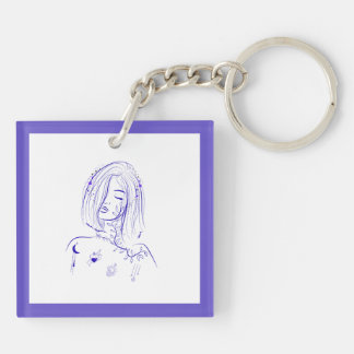 Porte-clés Féminine Céleste de Rêve