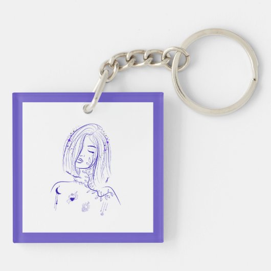 Porte-clés Féminine Céleste de Rêve  (Dos)