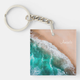 Porte-clés Feminine Tropical Beach Arrière - plan