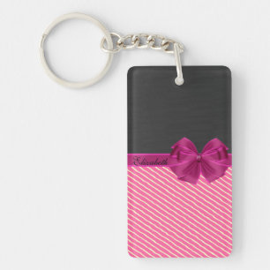 Porte-clés Féminines Rayures Moderne Chic - Personnalisées