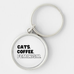 Porte-clés Féminisme Cats Coffee