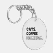 Porte-clés Féminisme du café des chats (Devant gauche)