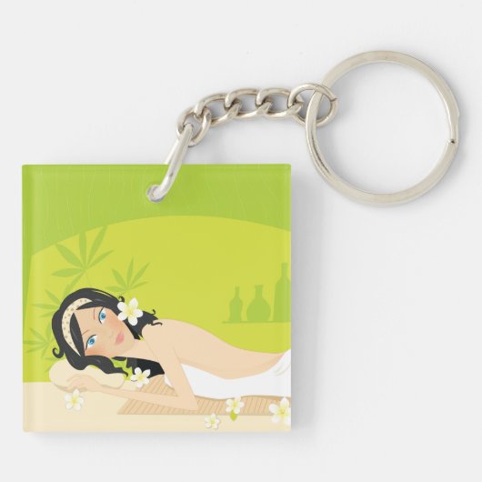 Porte-clés Femme À Un Porte - clé Spa (Dos)