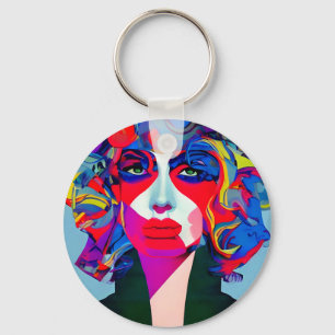 Porte-clés Femme Abstraite