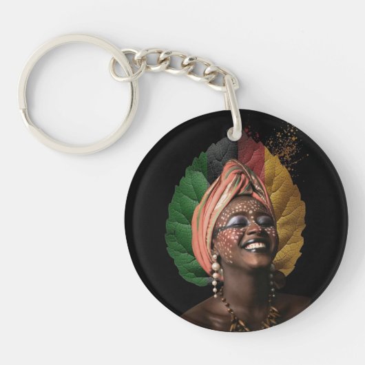 Porte-clés Femme africaine artistique (Devant)