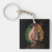 Porte-clés Femme africaine artistique (Devant)