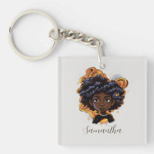 Porte-clés Femme afro-américaine - Brown torrents