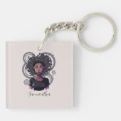 Porte-clés Femme afro magique (Dos)