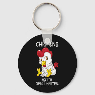 Porte-clés Femme Animal Esprit Poulet Éleveuse de Poulets Coo