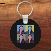 Porte-clés Femme Aoc Alexandria Ocasio-cortez First Femme P (Recto)