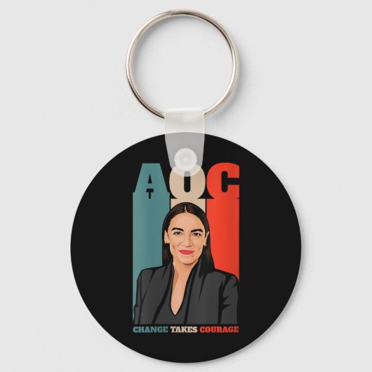Porte-clés Femme Aoc Alexandria Ocasio-cortez First Femme P (Recto)