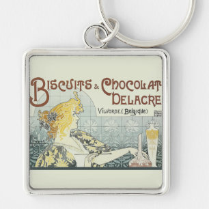 Porte-clés Femme Art Nouveau au Chocolat