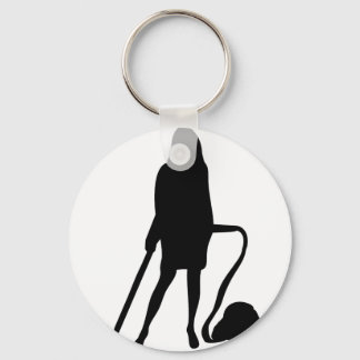 Porte-clés femme au foyer - aspirateur - nettoyage