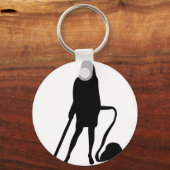 Porte-clés femme au foyer - aspirateur - nettoyage (Recto)