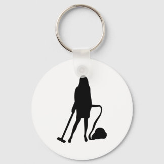 Porte-clés femme au foyer - aspirateur - nettoyage