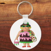 Porte-clés Femme au gâteau (Recto)