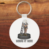 Porte-clés femme au travail (Recto)