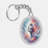 Porte-clés Femme aux cheveux cosmiques Aura (Devant gauche)