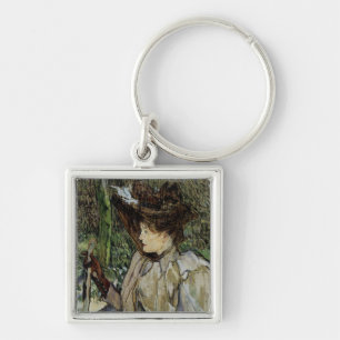 Porte-clés Femme avec gants par Toulouse-Lautrec