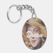 Porte-clés Femme avec le casquette (Devant gauche)