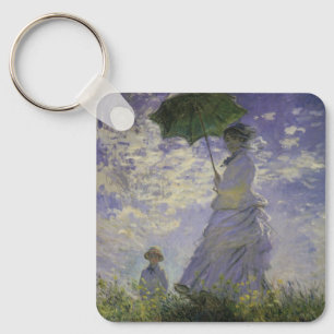 Porte-clés Femme avec parasol par Claude Monet, Art Vintage