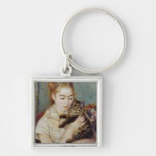 Porte-clés Femme avec un chat par Pierre-Auguste Renoir