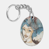 Porte-clés Femme bleue (Devant gauche)