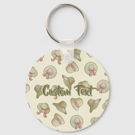 Porte-clés Femme Casquette d'été Jaune (Recto)