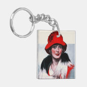 Porte-clés Femme dans Red Hat (Devant gauche)