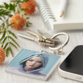 Porte-clés Femme d'art de sable faciale (Devant Droit)