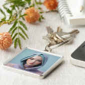 Porte-clés Femme d'art de sable faciale (Côté)
