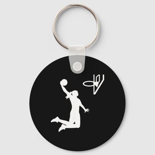 Porte-clés Femme de basket-ball (Recto)