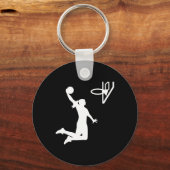 Porte-clés Femme de basket-ball (Recto)