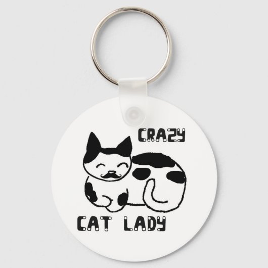 Porte-clés Femme de chat folle (Recto)