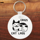 Porte-clés Femme de chat folle (Recto)