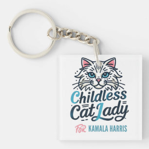 Porte-clés Femme de chat sans enfant pour Kamala Harris