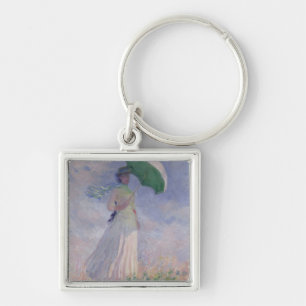 Porte-clés Femme de Claude Monet avec un parasol tourné à